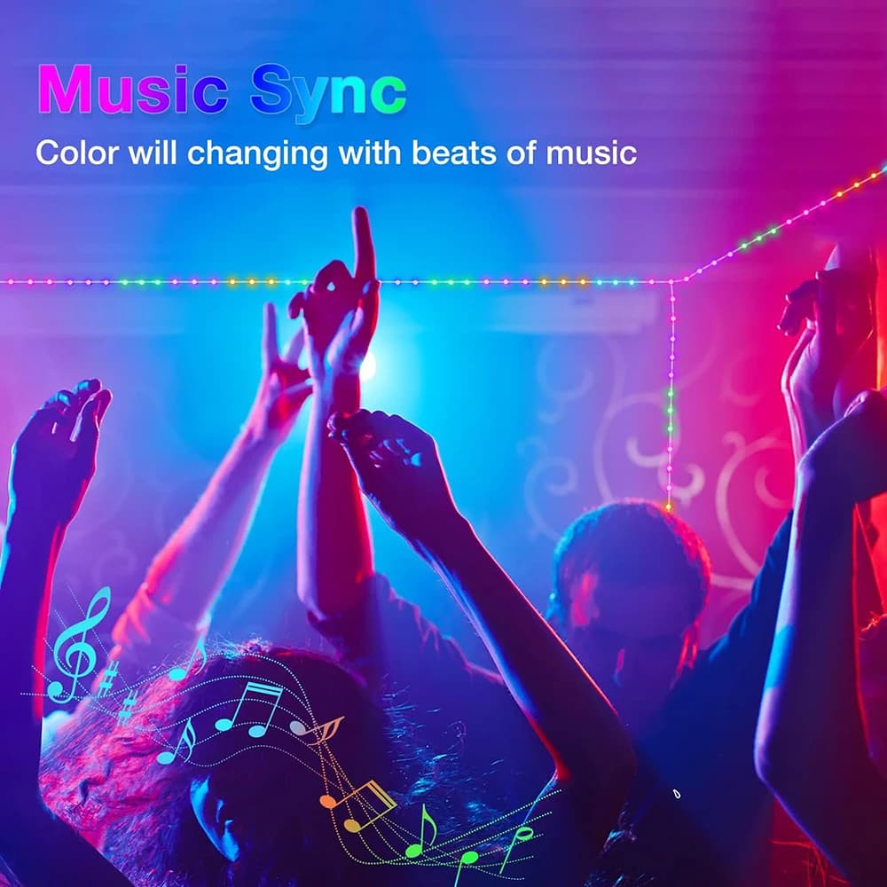 Kolorowe Światełka LED RGBIC z Bluetooth do Dekoracji Świątecznych 🎄